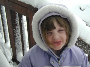 The Girl with snow...