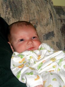 The Girl's first smile...she was laughing at her brother.